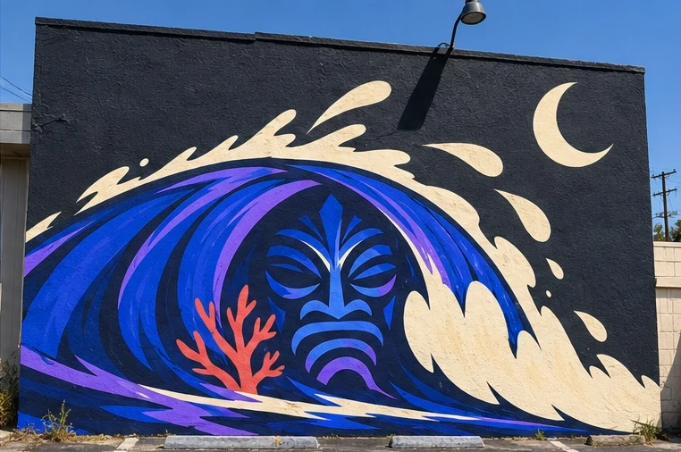 Night Guardian mural visualization