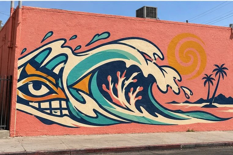 Coral Current mural visualization